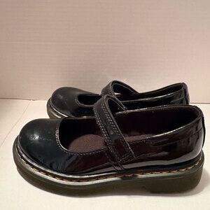Dr. Martens Shiny Black Kids Mary Jane Shoes